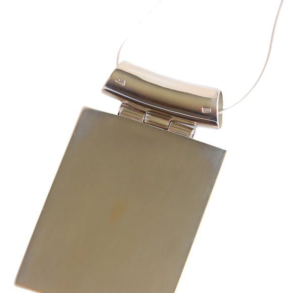 Baltic Amber and Turquoise Mosaic Pendant Necklace in 925 Sterling Silver - Picture 4 of 6